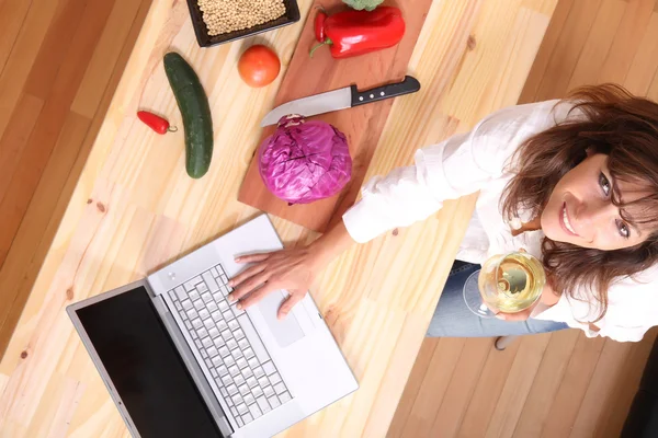 Cocina en Internet — Foto de Stock